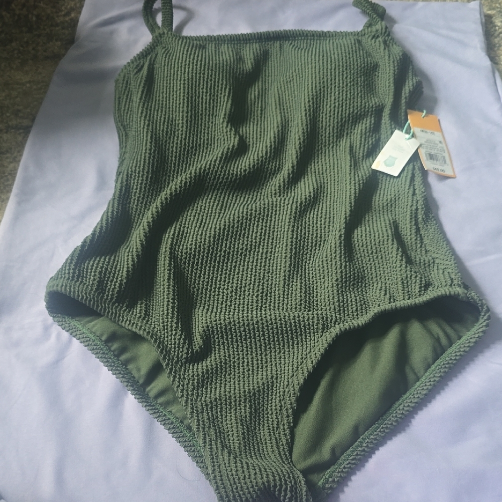 Kona Sol Green Women Swim One Piece